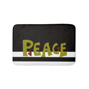 MAZIPOODLES Peace Olive Green Bath Mat