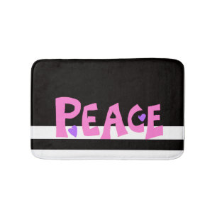 MAZIPOODLES Peace Pink Bath Mat