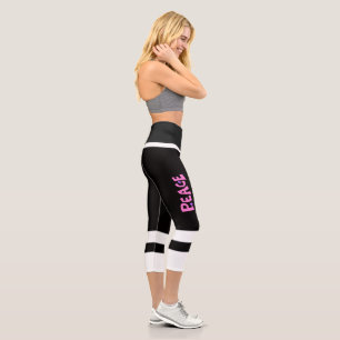 MAZIPOODLES Peace Pink Capri Leggings