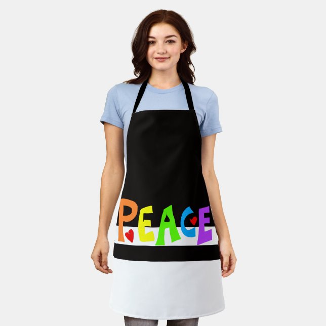 MAZIPOODLES Peace Rainbow 1 Apron (Worn)