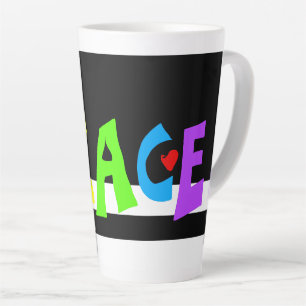 MAZIPOODLES Peace Rainbow Latte Mug