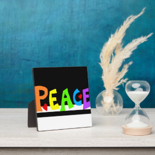 MAZIPOODLES Peace Rainbow Plaque