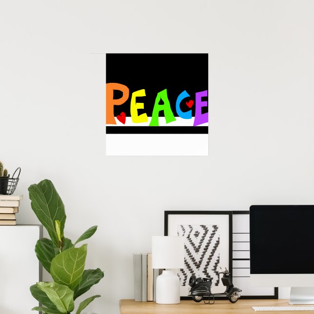 MAZIPOODLES Peace Rainbow Poster (Home Office)