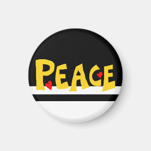 MAZIPOODLES Peace Yellow Magnet
