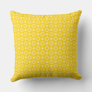 Mazipoodles Polka Dot Doughnuts - Butterscotch Yel Cushion