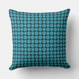 Mazipoodles Polka Dot Doughnuts - Dark Teal Cushion
