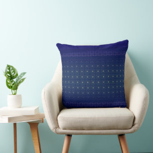 Mazipoodles Squares And Studs - Indigo Cushion