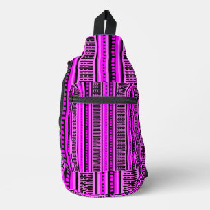 MAZIPOODLES Striped Ribbed Knitting Pattern 001 B Sling Bag