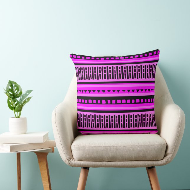 MAZIPOODLES Striped Ribbed Knitting Pattern 001 Cushion (Chair)