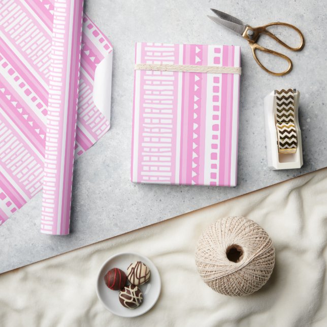 MAZIPOODLES Striped Ribbed Knitting Pattern 039 B  Wrapping Paper (Crafts)