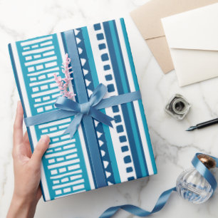 MAZIPOODLES Striped Ribbed Knitting Pattern 088 B  Wrapping Paper