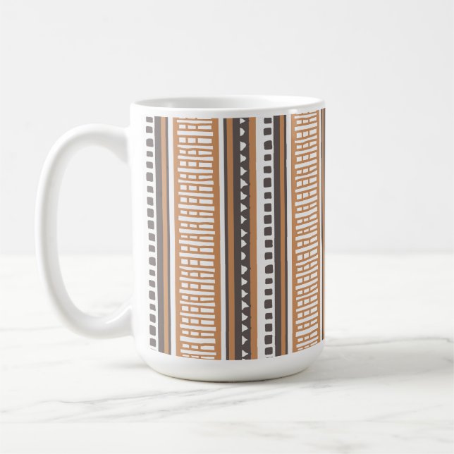 MAZIPOODLES Striped Ribbed Knitting Pattern 120 Coffee Mug (Left)