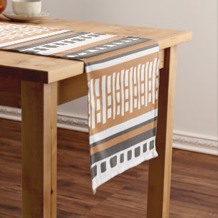 MAZIPOODLES Striped Ribbed Knitting Pattern 120 Short Table Runner