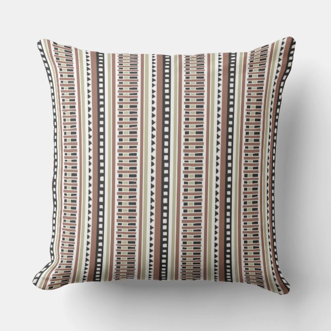 MAZIPOODLES Striped Ribbed Knitting Pattern 188 Cushion (Front)