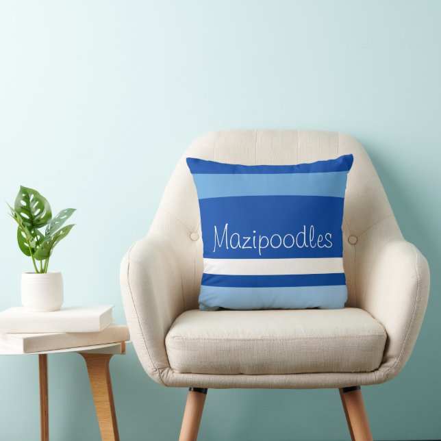 MAZIPOODLES Stripes Spaghetti 105 Name Cushion (Chair)