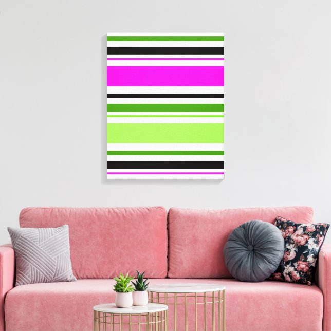 MAZIPOODLES Stripes Spaghetti 153 Canvas Print (Insitu(LivingRoom))