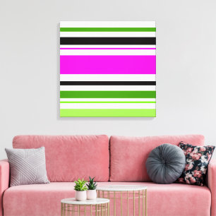 MAZIPOODLES Stripes Spaghetti 153 Canvas Print