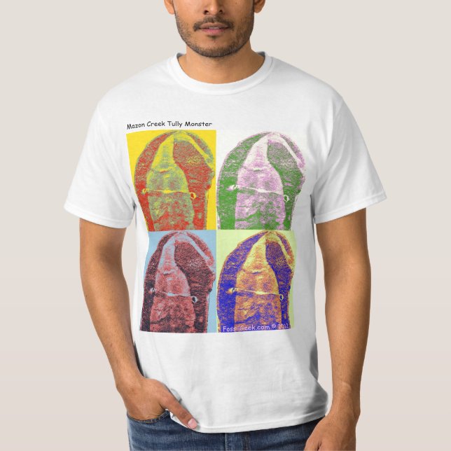 Mazon Creek Tully Monster Fossil "Pop Art Tee" T-Shirt (Front)