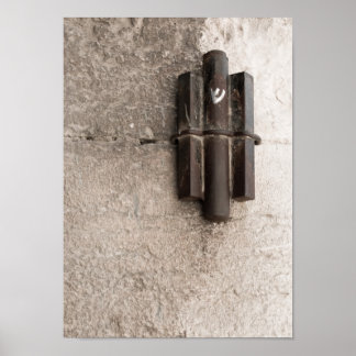 Mazuzah on Jerusalem Walls Poster