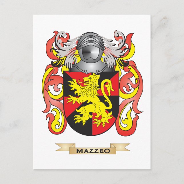 Mazzeo Coat of Arms (Family Crest) Postcard (Front)