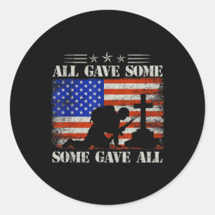 Mb35 All Gave Some - Some Gave All Memorial Day Classic Round Sticker
