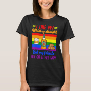 Mb35 I Like My Whiskey Straight My Friends Can Go T-Shirt