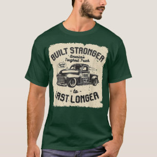 mb 1986 Vintage Truck Birthday Built Stronger To L T-Shirt