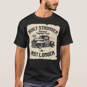 mb 2010 Vintage Truck Birthday Built Stronger To L T-Shirt