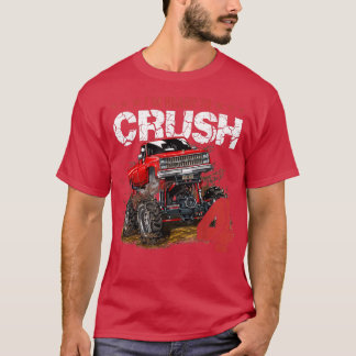 mb 4th Birthday I'm Ready Crush Monster Truck Boys T-Shirt