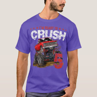 mb 5th Birthday I'm Ready Crush Monster Truck Boys T-Shirt