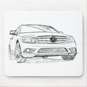 MB C350 sketch Mouse Mat