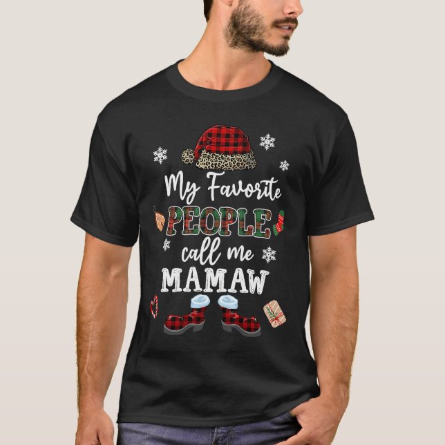 mb My Favourite People Call Me Mamaw Thanksgiving  T-Shirt (Front)