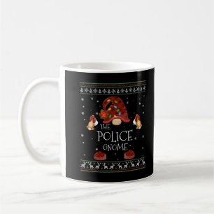 mb Police Gnome Buffalo Plaid Christmas Light Ugly Coffee Mug
