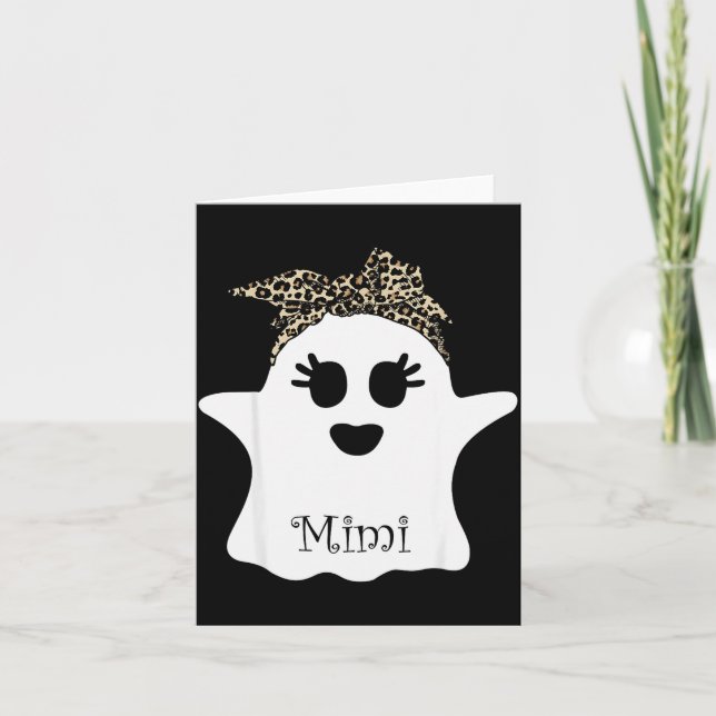 Mb Soky Mimi Ghost Bandana Boo Halloween Family Ma Card (Front)