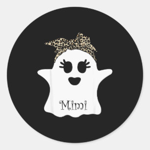 Mb Soky Mimi Ghost Bandana Boo Halloween Family Ma Classic Round Sticker