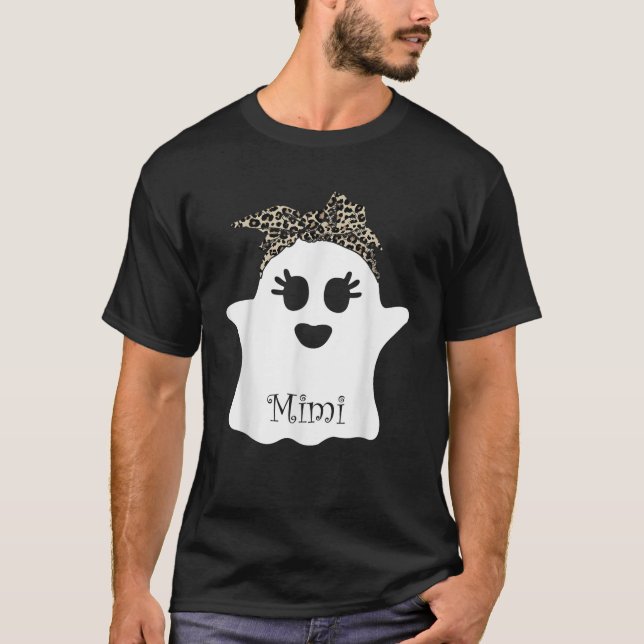 mb Spooky Mimi Ghost Bandana Boo Halloween Family  T-Shirt (Front)
