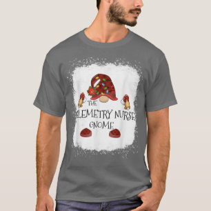 mb Telemetry Nurse Gnome Buffalo Plaid Christmas L T-Shirt