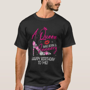 Mb This Queen Was Born In January Diamond High Hee T-Shirt
