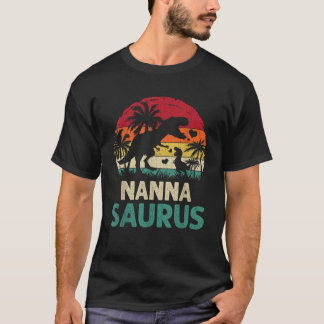 mb Vintage Nanna Saurus Funny Dino Father s Day Mo T-Shirt