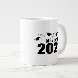 MBA Grad 2020 Caps And Diplomas (Black Large Coffee Mug