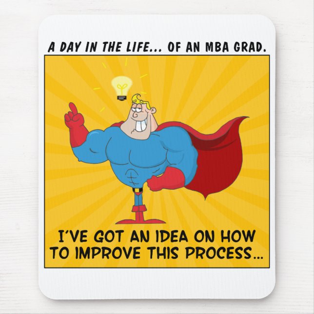 MBA Graduates Know the Answers to All Problems Mouse Mat (Front)