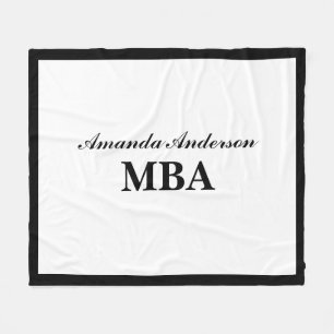MBA Graduation Personalised Name Fleece Blanket