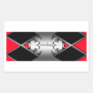mba rectangular sticker