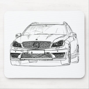 MBAMG C63 Estate 2012 Mouse Mat
