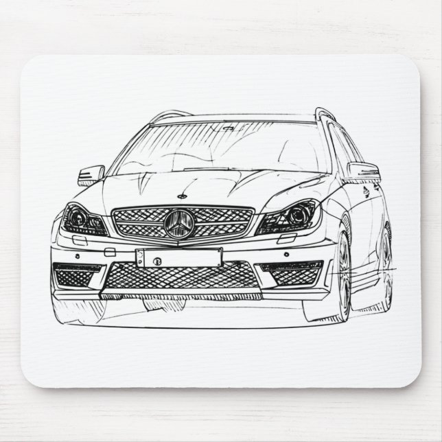 MBAMG C63 Estate 2012 Mouse Mat (Front)