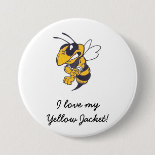 Mbrfl Yellow Jackets Under 10 7.5 Cm Round Badge
