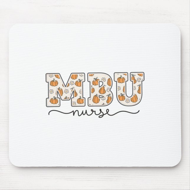 Mbu Nurse Pumpkin Fall Mother  Mouse Mat (Front)