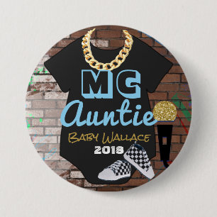 MC Auntie-90's Hip Hop Throwback{BOY}Favour Button