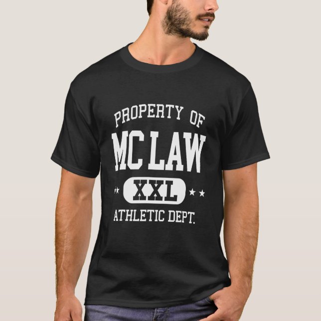 MC Law Retro Athletic Property Dept T-Shirt (Front)
