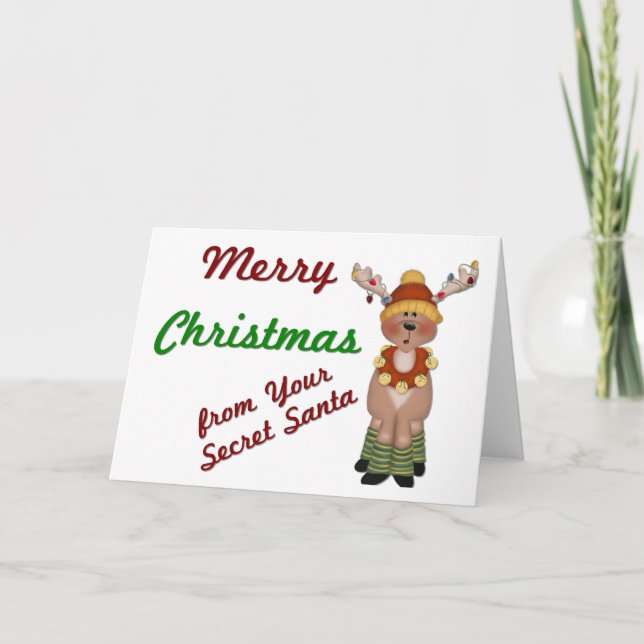 MC Reindeer Secret Santa - Holiday Greeting Card (Front)